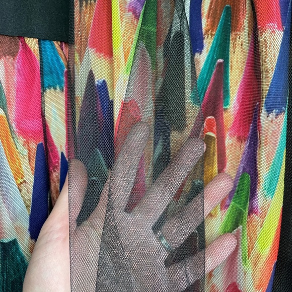 Funky artsy black multicolor dress Audience New York - Picture 4 of 9